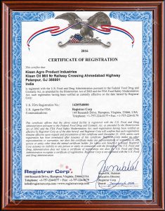 FDA Certificate